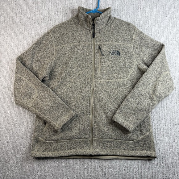 The North Face Full Zip Fleece Jacket Men's Size Large Grey - Picture 1 of 6
